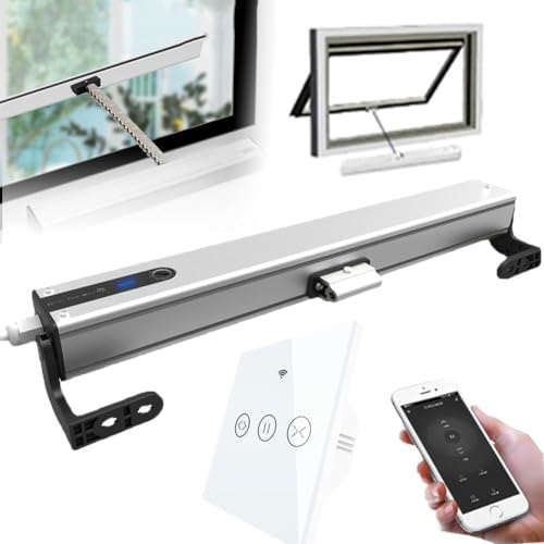 QIANMEI Automatischer Fensteröffner (Einstellbarer Hub 100–400 Mm) – Doppellagiger Kettenantrieb for Elektrische Fensteröffner Mit 4-Kanal-Steuerung/Fernbedienung von QIANMEI