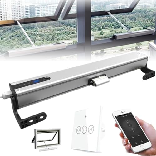 QIANMEI Automatischer Fensteröffner Mit 4-Kanal-Controller/Fernbedienung, Elektrischer Fensteröffner-Antrieb 24 V, Einstellbar 100–400 Mm, for Dachfenster, Dach von QIANMEI