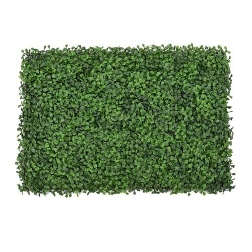 QIANMEI Künstliche Garten Sichtschutz Kunstrasen-Wandpaneele, Üppige Rasen-Wandpaneele, Dekorativer Simulationspflanzen-Wandhintergrund, for Innen- Und Außendekoration(Green-a,23.62x15.75in/5pcs) von QIANMEI