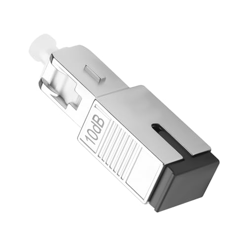 QIANRENON 10dB SC/UPC Singlemode Glasfaser Fester Dämpfungsglied Adapter SC Stecker auf Buchse Optische Faser Fixed Attenuator Anschluss, Dämpfungswert 10dB ± 1, für FTTH CATV PON Fibre Network von QIANRENON