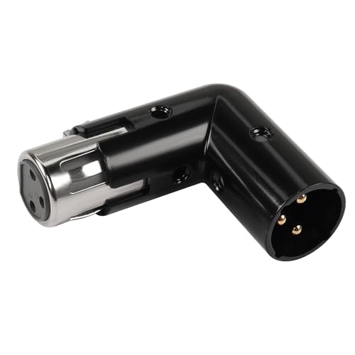 QIANRENON Verstellbarer 90° Winkel XLR Mikrofon Adapter Extender 3Pin XLR Stecker auf Buchse Rechter Winkel Audio Anschluss,XLR Stecker/Buchse Einstellbarer Ausrichtung,für XLR Verkabelung engem Raum von QIANRENON