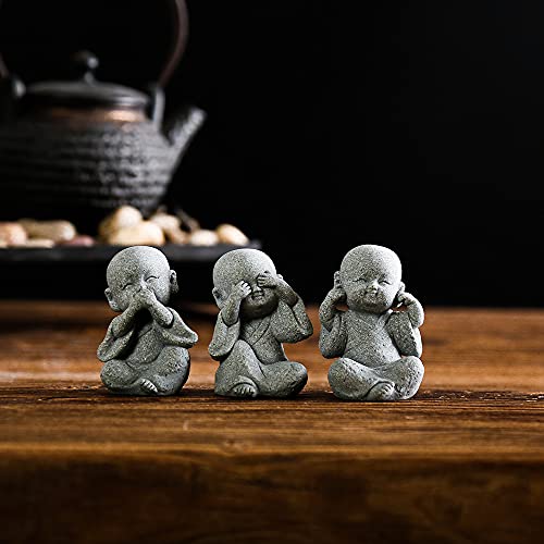 3 weise kleine Mönche Statue Nette kleine Mönche Figur Hören Sie kein Böses Sehen Sie kein Böses Sprechen Sie kein Böses Buddha-Statue-Set Home Office Desktop Bücherregal Ornamente Autodekoration 3 weise kleine Mönche Statue Nette kleine Mönche Figur Hören Sie kein Böses Sehen Sie kein Böses Sprechen Sie kein Böses Buddha-Statue-Set Home Office Desktop Bücherregal Ornamente Autodekoration von QIANSHENG