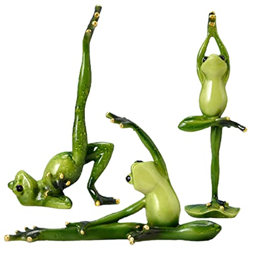 QIANSHENG 3 STÜCKE Yoga Frosch Statue Grundlegende Yoga Pose Frosch Figur Harz Frosch Skulptur Sammlerfiguren Lustige Kreative Desktop Ornament für Home Office Bücherregal Dekorationen QIANSHENG 3 STÜCKE Yoga Frosch Statue Grundlegende Yoga Pose Frosch Figur Harz Frosch Skulptur Sammlerfiguren Lustige Kreative Desktop Ornament für Home Office Bücherregal Dekorationen von QIANSHENG