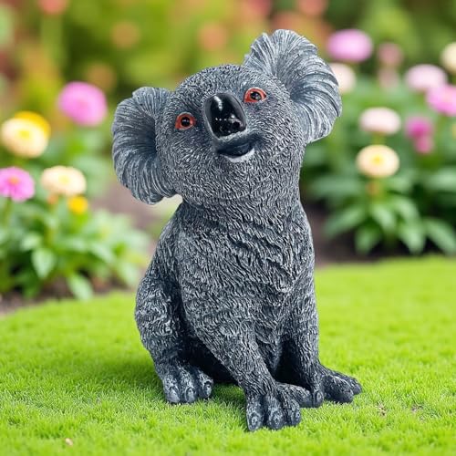 QIANSHENG Niedliche Garten Statue Harz Sitzende Koala Figur Tierskulptur Patio Rasen Hof Außendekor Home Schreibtisch Ornament von QIANSHENG