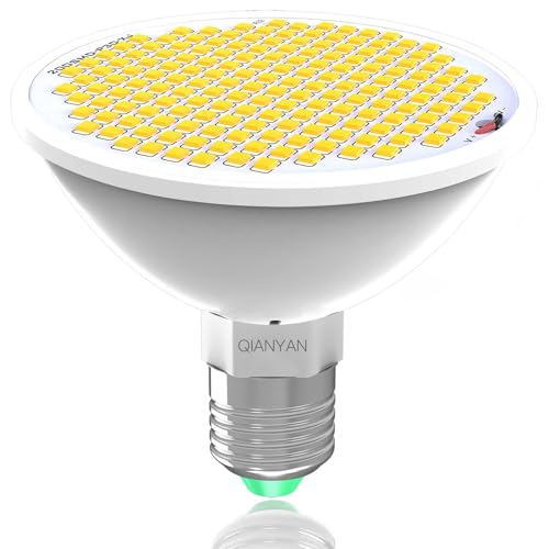 QIANYAN Sonnenlicht Vollspektrum Wachstumslampen für Innenpflanzen, Warme weiße Pflanze wachsende Lampen, 200 Led Grow Lights Birnen wachsende Birnen für Garten QIANYAN Sonnenlicht Vollspektrum Wachstumslampen für Innenpflanzen, Warme weiße Pflanze wachsende Lampen, 200 Led Grow Lights Birnen wachsende Birnen für Garten von QIANYAN