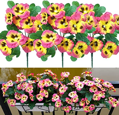 Künstliche Blumen aus Kunstblumen, Kunstblumen, Kunstblumen, Kunstpflanze, für Hochzeit, Zuhause, Outdoor, Party, Dekoration, Größe 30 cm (Rosenrot, 8 Stück) von QIANYUN