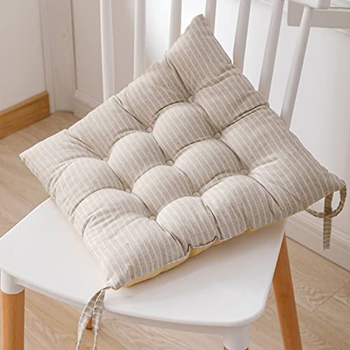 QIAOH Gestreiftes Stuhlkissen 4 Pack, Sitzkissen Mit Haltebändern, Stuhl Auflage Sitzpolster Sitzerhöhung Kissen, Polyester-Füllung, Streifen-Muster QIAOH Gestreiftes Stuhlkissen 4 Pack, Sitzkissen Mit Haltebändern, Stuhl Auflage Sitzpolster Sitzerhöhung Kissen, Polyester-Füllung, Streifen-Muster von QIAOH
