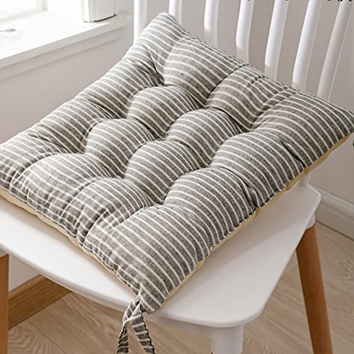 QIAOH Gestreiftes Stuhlkissen 4 Pack, Sitzkissen Mit Haltebändern, Stuhl Auflage Sitzpolster Sitzerhöhung Kissen, Polyester-Füllung, Streifen-Muster QIAOH Gestreiftes Stuhlkissen 4 Pack, Sitzkissen Mit Haltebändern, Stuhl Auflage Sitzpolster Sitzerhöhung Kissen, Polyester-Füllung, Streifen-Muster von QIAOH