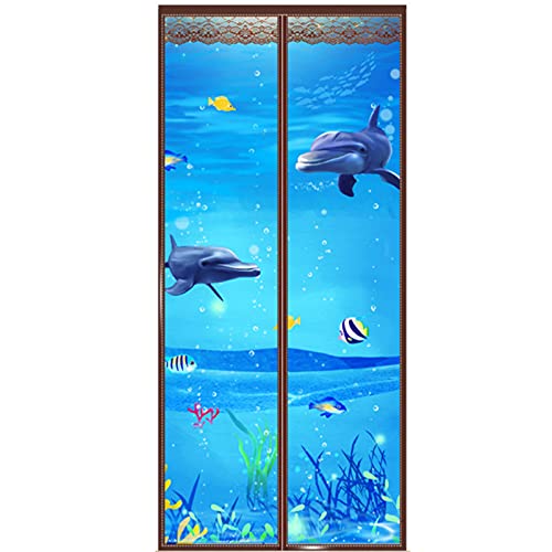 QIAOH Magnet Fliegengitter Balkontür Tür Insektenschutz 110x220cm, Fliegenvorhang Terrassentür, Magnetvorhang Fliegengitter, Fliegenschutz Tür Magnet (A 110x220cm) von QIAOH