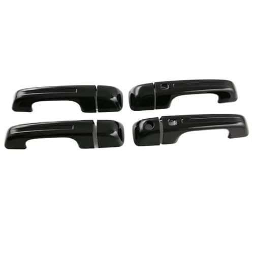 QIBBEI Auto Außentürgriff Abdeckung Form Trim Schutz Zubehör Für Dodge Für Ram 1500 2019-2024(Gloss Black Smart) von QIBBEI