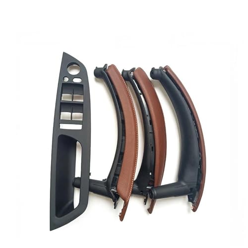 QIBBEI Auto Innen Tür Fenster Schalter Panel Pull Griff Abdeckung Für BMW X5 X6 E70 E71 2007-2014(LHD Set Brown) von QIBBEI