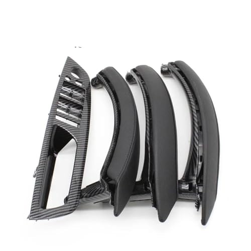 QIBBEI Auto Innen Tür Fenster Schalter Panel Pull Griff Abdeckung Für BMW X5 X6 E70 E71 2007-2014(LHD Set Carbon) von QIBBEI