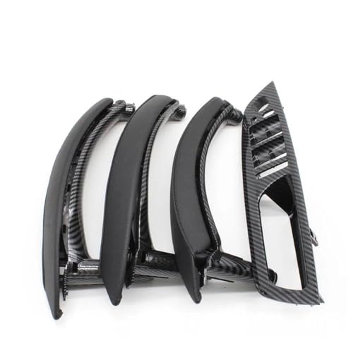 QIBBEI Auto Innen Tür Fenster Schalter Panel Pull Griff Abdeckung Für BMW X5 X6 E70 E71 2007-2014(RHD Set Carbon) von QIBBEI