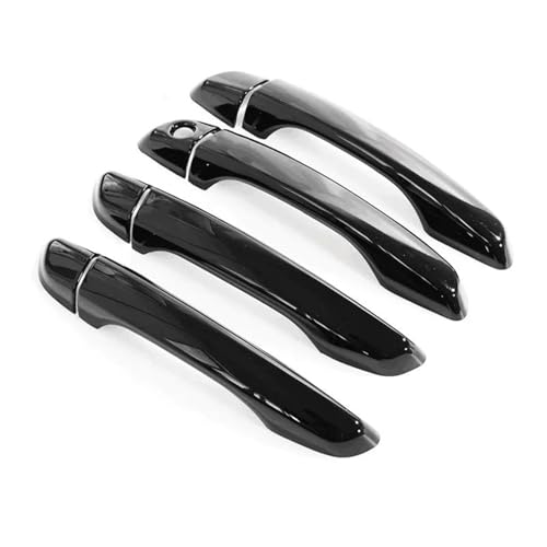 QIBBEI Auto Türgriff Abdeckung Trim Aufkleber Styling Zubehör Für Peugeot 2008 2020-2023(Schwarz) von QIBBEI