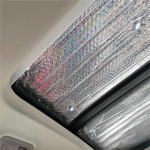 QIBBEI Autodach-Hitzeschild-Fenster-Sonnenschutz Schiebedach-Sonnenschutz Passend Für Subaru Für Forester SK 2019 2020 2021 2022(Silver Black) von QIBBEI