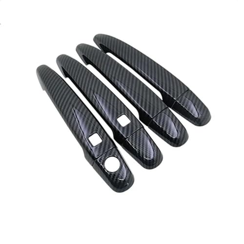 QIBBEI Autotürgriffabdeckung Trim Overlays Styling Zubehör Für Toyota Für Harrier 2003-2009(Carbon 2 buttons) von QIBBEI