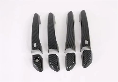 QIBBEI Chrom Auto Türgriff Bowl Cover Trim Zubehör Für Hyundai Für Tucson 2015-2019(Carbon 2 buttons) von QIBBEI