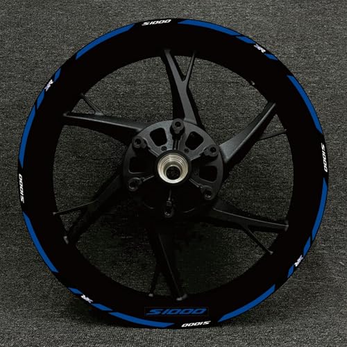 QIBBEI Felgenaufkleber Geeignete Single R Motorrad Vorne Und Hinten Reifen Felge Reflektierende Aufkleber wasserdichte Aufkleber Für B&MW S1000XR S1000 RR(Color25) von QIBBEI