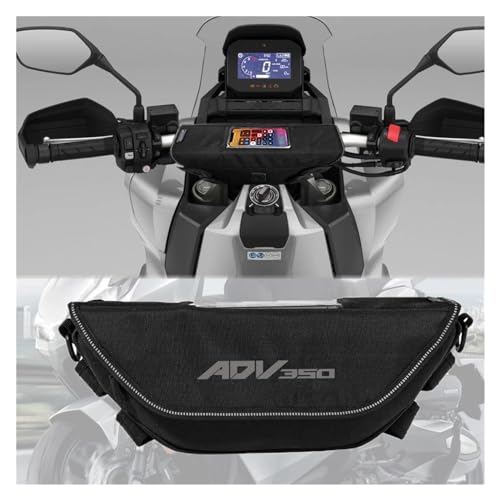 QIBOZNG Motorrad Lenkertasche Für HO&NDA ADV350 Adv350 ADV 350 Motorrad Zubehör Wasserdicht Und Staubdicht Lenker Lagerung Tasche Navigation Tasche(Black Logo4) von QIBOZNG