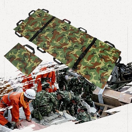 Faltbare Trage, Tragbare Transporttrage Mit 12 Gummi-Medizinischen Notfall-Leichtgewicht-Patienten- Und Tiertransporttrage Für Die Erste Hilfe Bei Der Rettung(Multi colored) von QICBYING