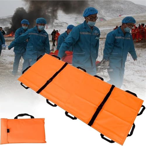 Faltbare Trage, Tragbare Transporttrage Mit 12 Gummi-Medizinischen Notfall-Leichtgewicht-Patienten- Und Tiertransporttrage Für Die Erste Hilfe Bei Der Rettung(Orange) von QICBYING