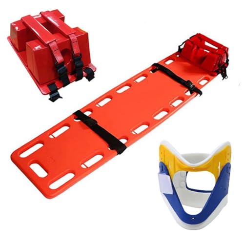 Gurney Emergency Rescue Spine Board, Wasserschwimmende Trage, Leichte Notfalltrage Mit Verstellbaren Gurten, Faltbare Trage, Für Ersthelfer von QICBYING