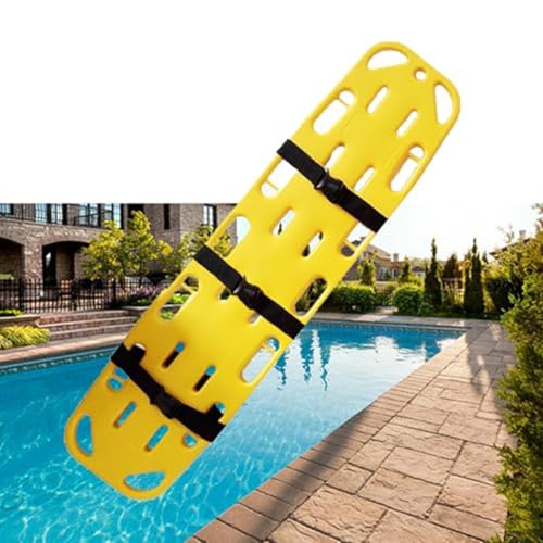 Klappbare Trage, Tragbares Rettungsbrett Für Schwimmbäder, Wirbelsäulenbretter Für Die Notfallrettung, Einteiliges Formteil Mit 3 Sicherheitsgurten, Schwimmende Trage Für Ersthelfer von QICBYING