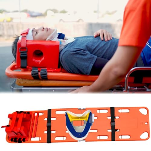 Kompaktes Rettungsset Mit Krankentrage Und Rückenbrett, Leichtes Schwimmendes Wirbelsäulenbrett Für Die Wasserrettung, Für Notfälle Am Strand/Pool/Fluss, Mit Kopf-Hals-Immobilisierung von QICBYING