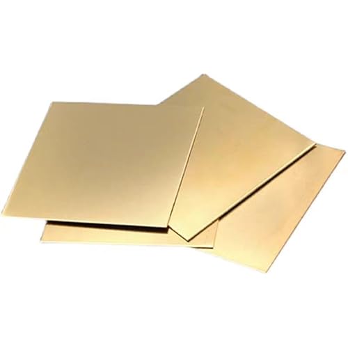 1,5 mm dicke Messingbleche – 4er-Pack leicht zu schneidende Metallbleche for Heimwerkerprojekte, Elektrotechnik und Bastelarbeiten(100mm*600mm) von QICEHESE