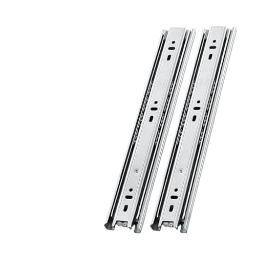 1 Paar dreiteilige Schubladenführungsschienen aus Edelstahl – leichtgängige, erosionsbeständige Schrankführung for einfachen Zugriff(35cm) von QICEHESE