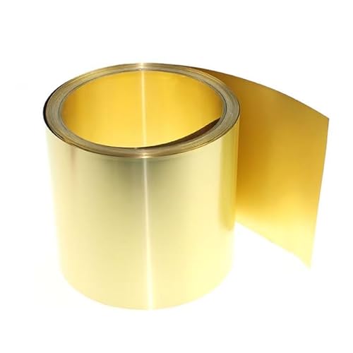 1 Stück H62 Messingfolienrolle – 0,05 mm dick, 150–300 mm Breite, 1 m Länge – Messingmaterial for Elektronik, Handwerk, Bau(300mm) von QICEHESE