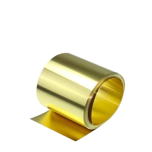 1 Stück H62 Messingfolienrolle – 0,1 mm Dicke, 150–400 mm Breite, 1 m Länge – H62 Messing for Elektronik/Handwerk/Bau(150mm) von QICEHESE