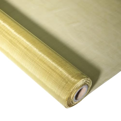 1 Stück Messingdrahtgeflecht – 120 Maschen, 45 x 100 cm (17,7 x 39,36 Zoll) for Filtration, Dekoration und Heimwerkerprojekte(60mesh) von QICEHESE