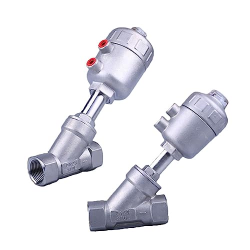 1PC DN-Serie Hochtemperatur-erosionsbeständiges pneumatisches Winkelsitzventil - Y-Typ Innengewindeventil for präzise Steuerung(Dn8 Stainless Steel) von QICEHESE