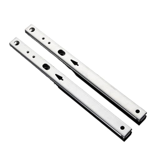 2 Stück Vollauszug-Schubladenschienen mit Kugellagern von 8 bis 16 Zoll – glatte Stahlschienen for Schränke, Schreibtische und Lagerschubladen(16inch) von QICEHESE