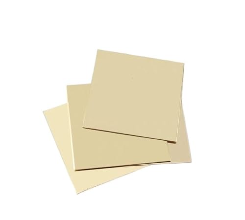 2 mm dicke Messingbleche – 4er-Pack leicht zu schneidende Metallplatten for Heimwerker-, Elektrotechnik- und Bastelprojekte(50mm*200mm) von QICEHESE