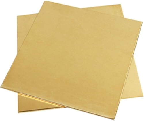 4 mm dicke Messingbleche – 2er-Pack leicht zu schneidende Metallplatten for Heimwerker-, Elektrotechnik- und Bastelprojekte(200mm*300mm) von QICEHESE