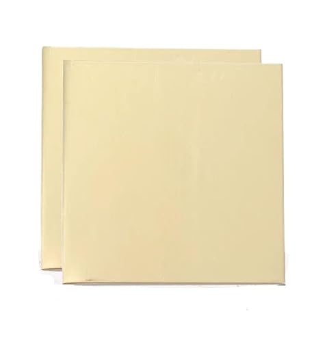 5 mm dicke Messingbleche – 2er-Pack, leicht zu schneidende Metallplatten for Heimwerker-, Elektrotechnik- und Bastelprojekte(50mm*100mm) von QICEHESE