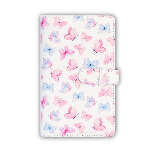 Mini Fotoalbum für 2x3 Zoll Filme and Kpop-Fotokartenhalter 108 Taschen Kompatibel mit Fujifilm Instax Mini 12 11 9 8 90 70 40 EVO LiPlay Link Instant Filme (Blauer rosa Schmetterling) von QICNMFA