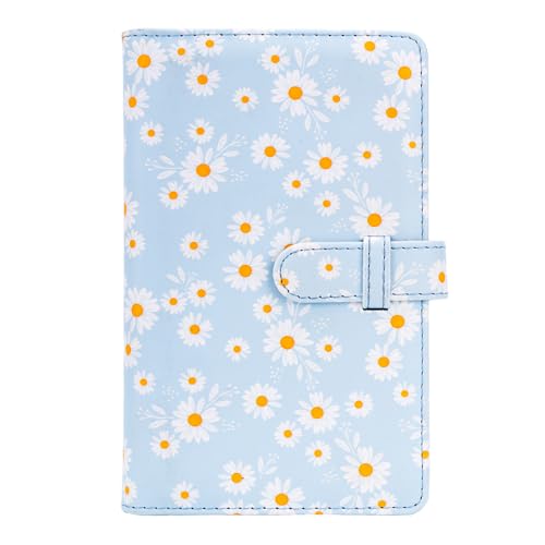 Mini Fotoalbum für 2x3 Zoll Filme and Kpop-Fotokartenhalter 108 Taschen Kompatibel mit Fujifilm Instax Mini 12 11 9 8 90 70 40 EVO LiPlay Link Instant Filme (Blaues Gänseblümchen) von QICNMFA