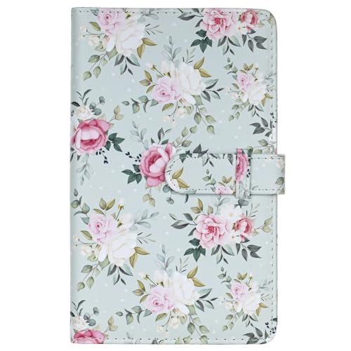 Mini Fotoalbum für 2x3 Zoll Filme and Kpop-Fotokartenhalter 108 Taschen Kompatibel mit Fujifilm Instax Mini 12 11 9 8 90 70 40 EVO LiPlay Link Instant Filme (Grüne Rose) von QICNMFA