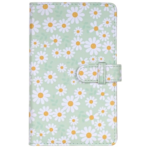 Mini Fotoalbum für 2x3 Zoll Filme and Kpop-Fotokartenhalter 108 Taschen Kompatibel mit Fujifilm Instax Mini 12 11 9 8 90 70 40 EVO LiPlay Link Instant Filme (Grünes Gänseblümchen) von QICNMFA