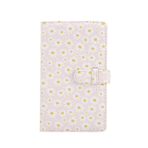 Mini Fotoalbum für 2x3 Zoll Filme and Kpop-Fotokartenhalter 108 Taschen Kompatibel mit Fujifilm Instax Mini 12 11 9 8 90 70 40 EVO LiPlay Link Instant Filme (Rosa Gänseblümchen) von QICNMFA