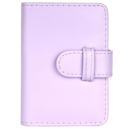 Mini Fotoalbum für 2x3 Zoll Filme and Kpop-Fotokartenhalter 28 Taschen Kompatibel mit Fujifilm Instax Mini 12 11 9 8 90 70 40 EVO LiPlay Link Instant Filme (Flieder Lila) von QICNMFA