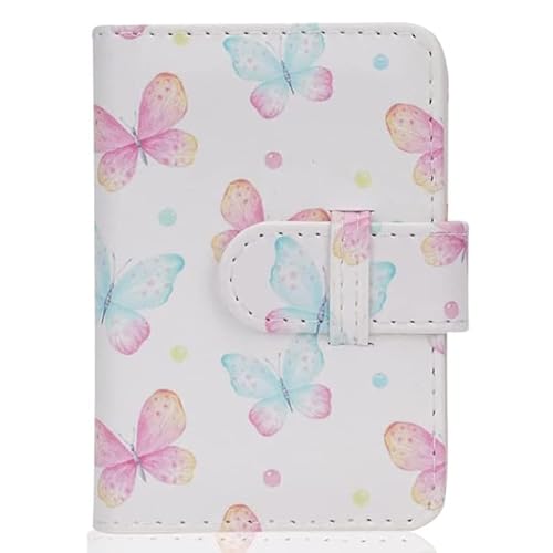 Mini Fotoalbum für 2x3 Zoll Filme and Kpop-Fotokartenhalter 28 Taschen Kompatibel mit Fujifilm Instax Mini 12 11 9 8 90 70 40 EVO LiPlay Link Instant Filme (Rosa Schmetterling) von QICNMFA