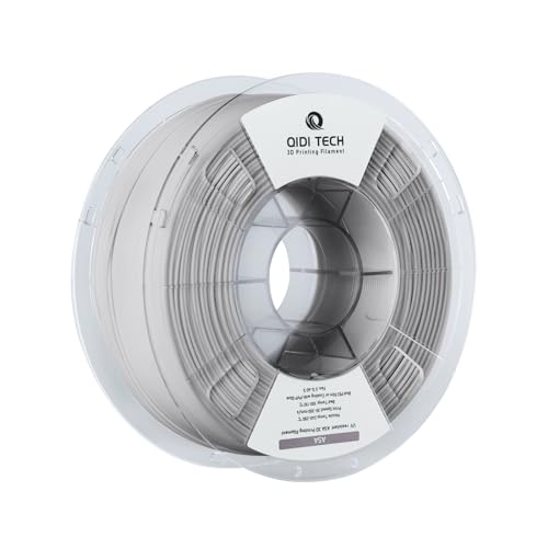 QIDI TECH ASA Filament 1.75mm grau,3D Drucker Filament ASA 1kg Spule(2.2lbs),Hohe UV Beständigkeit,Geruchsarm,Perfekt für den Druck von Outdoor Funktionsteilen,Passend für die meisten FDM 3D Drucker von QIDI TECH