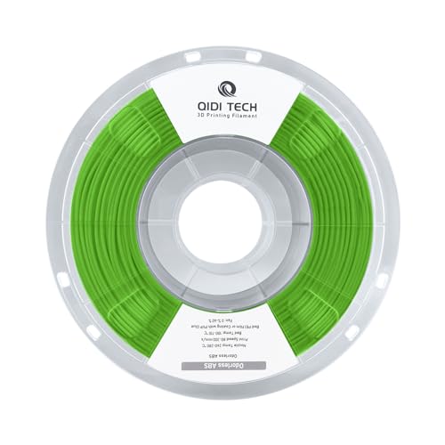 QIDI TECH Geruchloses ABS Filament 1.75mm, 3D Drucker Filament, 1 KG Spule (2.2lbs), 3D Druck Filament für die meisten FDM 3D Drucker, Grün von QIDI TECH