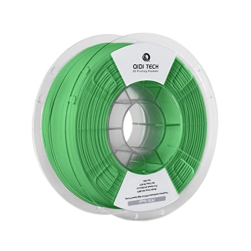 QIDI TECH PETG-Tough 3D Drucker Filament, Zähigkeit PETG Filament 1.75mm, 3D Druck Filament 1kg Spule (2.2lbs), Geeignet für Hochgeschwindigkeitsdruck, Passen die meisten FDM 3D Drucker, Grün von QIDI TECH