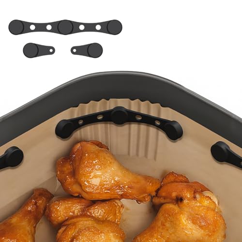 Magnete für Airfryer Backpapier, Silikon Magnete Heißluftfritteuse, Sichere Stabile, Verhindert Verbrennen & Verschieben des Backpapiers, Kompatibel mit allen Heißluftfritten-3 von QIDUHUQI