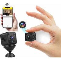 4K-Minikamera, 1080p HD MINI-Überwachungskamera für den Innenbereich, WLAN, Mini-Live-Kamera, mobile App, Innenkamera mit Batterie, kompakter kleiner von QIEDIE